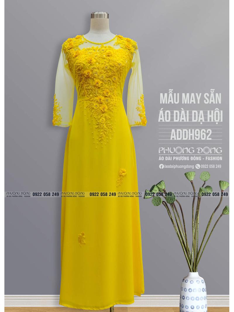Áo Dài Dạ Hội Kết Ren Cườm Cao Cấp ADDH962